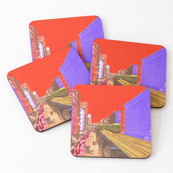 Item preview, nostalgic city view Chicago USA, Wabash Avenue designed and sold by Mauswohn.