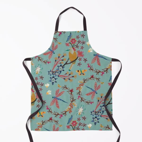 Item preview, Birds, Dragonflies and Beetles Green designed and sold by catherinestone.