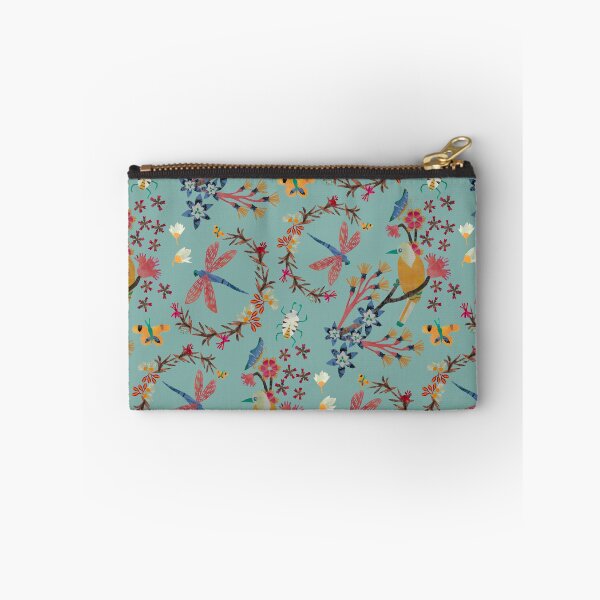 Item preview, Birds, Dragonflies and Beetles Green designed and sold by catherinestone.