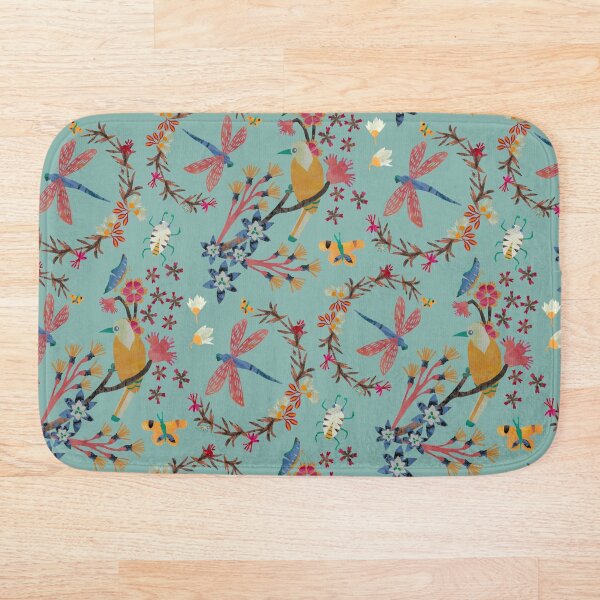 Item preview, Birds, Dragonflies and Beetles Green designed and sold by catherinestone.