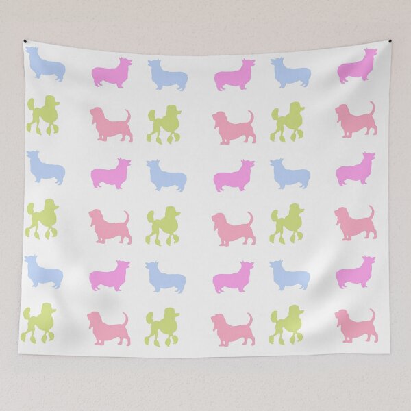 Item preview, dog pack cute kawaii cartoon dogs designed and sold by NancyArtDesigns.