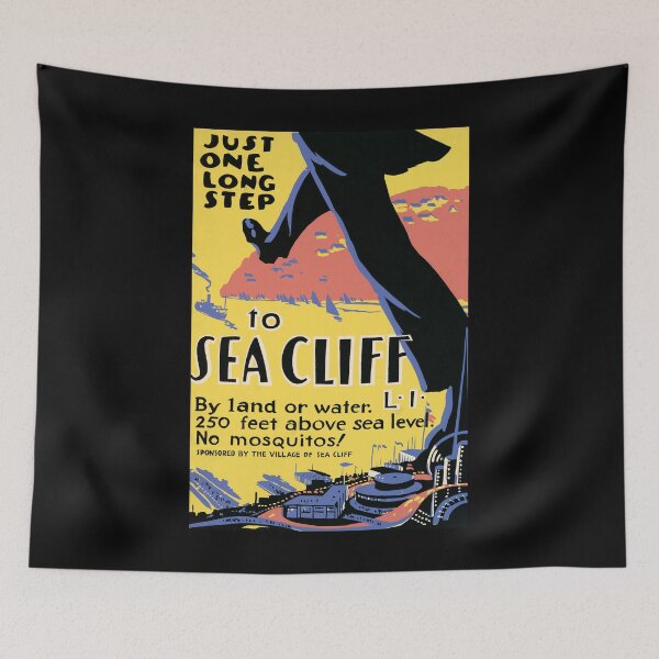 Item preview, Sea Cliff retro poster designed and sold by CorasPosters.