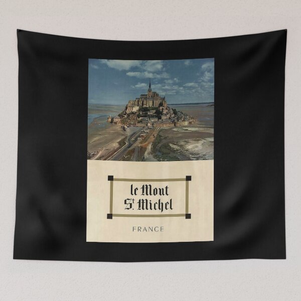 Item preview, Le Mont St Michel retro poster designed and sold by CorasPosters.