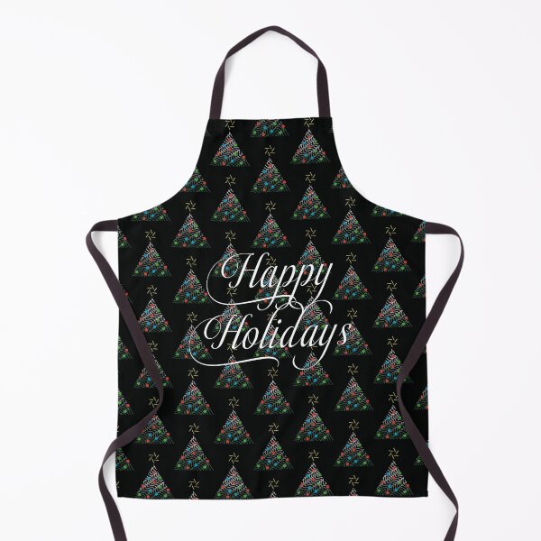 Item preview, Christmas Trees Pattern - Happy Holidays [BLACK] designed and sold by Daniel Bevis Design.