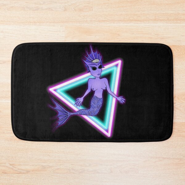 Item preview, Purple neon mermaid designed and sold by IndigoLove.