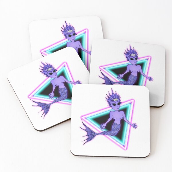 Item preview, Purple neon mermaid designed and sold by IndigoLove.
