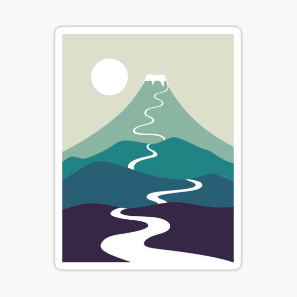 Cat Landscape 80 Sticker