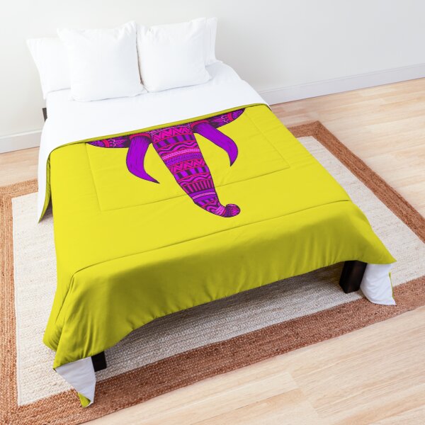 Elephant Tribal - Colorful Indian Elephant Mandala Art Comforter