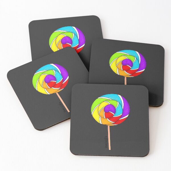 Item preview, Rainbow colored sweet lollipop  designed and sold by Snacks-At-3.