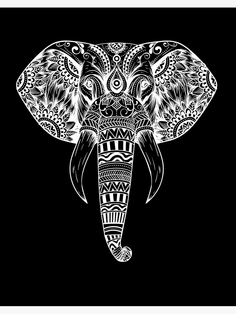 Trendy Elephant Tribal Indische Elefanten Mandala Stammeskunst Galeriedruck Von Heartartist Redbubble