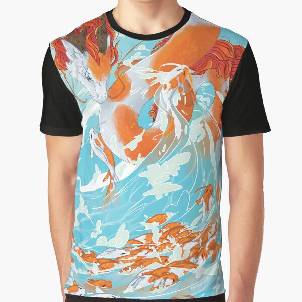 Koi Dragon Graphic T-Shirt