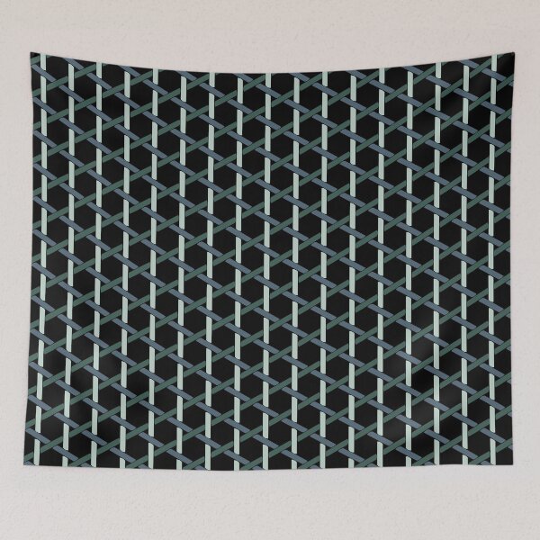 Item preview, Japanese Kagome Bamboo Pattern - Green Blue Black designed and sold by recs-official.