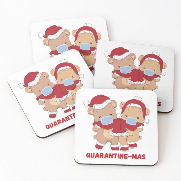 Item preview, Quarantine-Mas Christmas Bears Christmas Quarantine Cute Bears Wearing Masks Funny Christmas Gift Bear Couple Christmas Couple designed and sold by Nathalie Aynié.