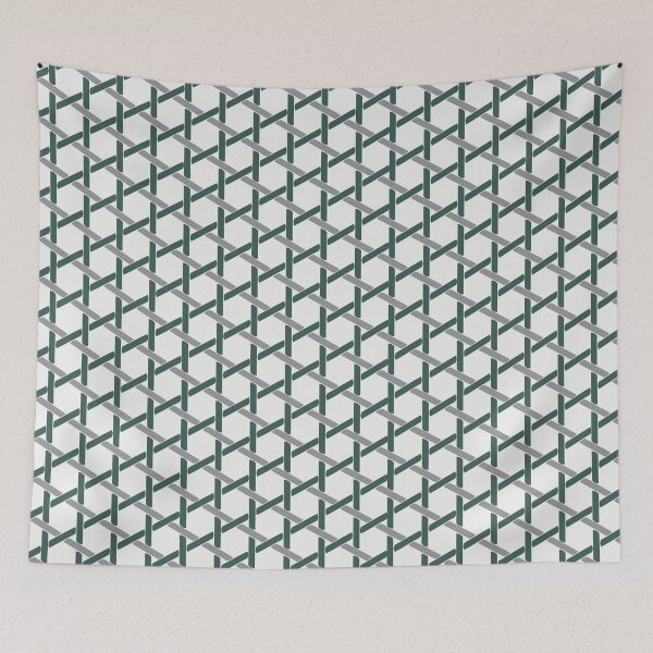 Item preview, Japanese Kagome Bamboo Pattern - Green White Grey designed and sold by recs-official.