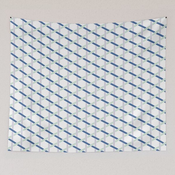 Item preview, Japanese Kagome Bamboo Pattern - Grey Blue Green designed and sold by recs-official.