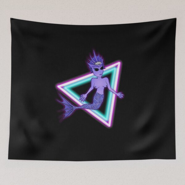 Item preview, Purple neon mermaid designed and sold by IndigoLove.