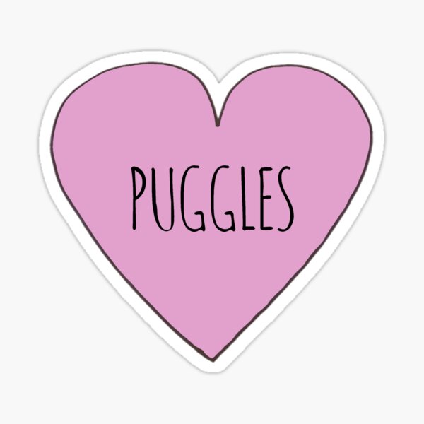 Puggle love Sticker