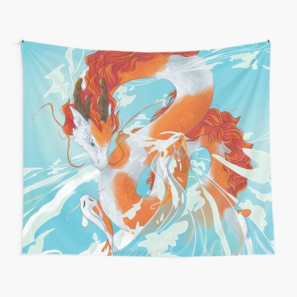 Koi Dragon Tapestry