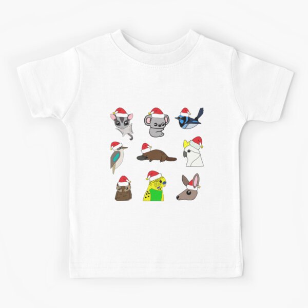Australiana Xmas Animals Kids T-Shirt