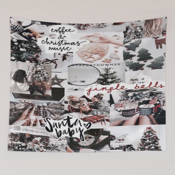 Item preview, christmas white collage  designed and sold by idkbrb.