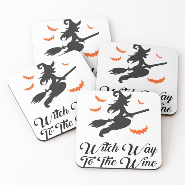 Item preview, Witch Way to the Wine - Halloween Quote  designed and sold by GoldenDov.