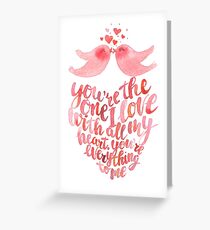 Valentines lettering card Greeting Card