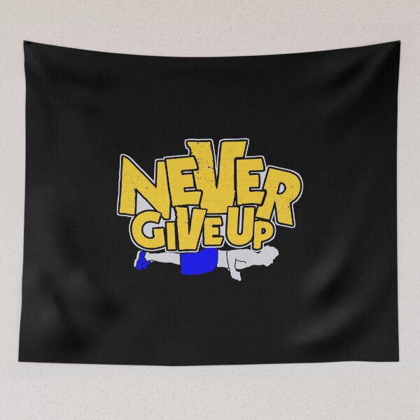 Item preview, Never give up doing calisthenigs training designed and sold by mederDESIGNS.