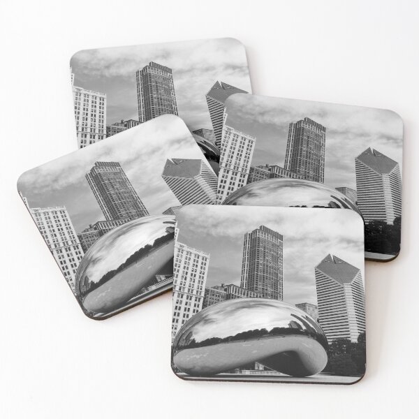 Item preview, Black and White Chicago Bean designed and sold by Isaac Stevens.