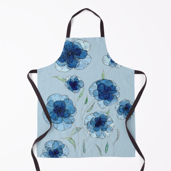 Item preview, Deep blue flowers designed and sold by María Casas Watercolour Designs.
