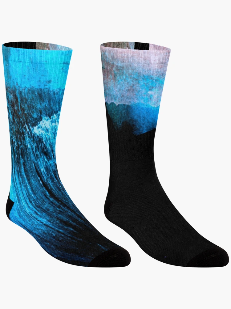 Thumbnail 3 of 5, Socks, 107 blue designed and sold by AlgorithmAB.