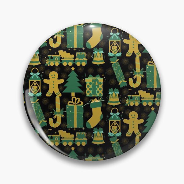 Item preview, Christmas Patterns green and gold designed and sold by mpandam.