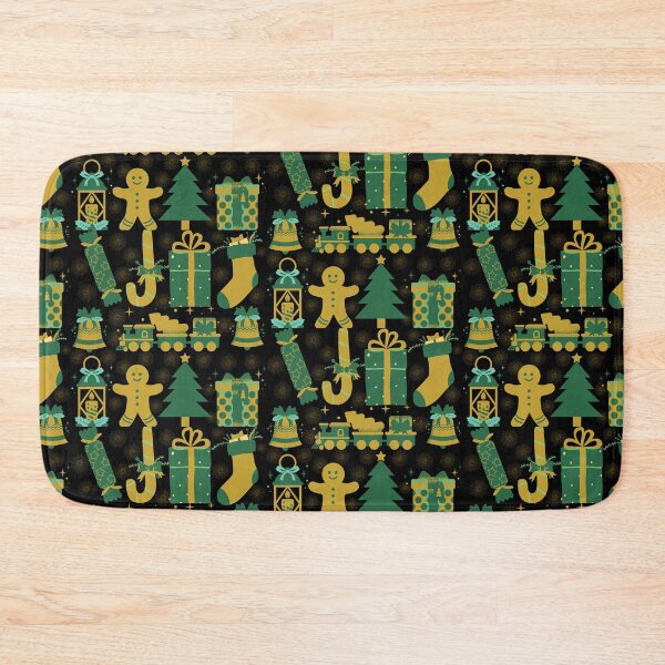 Item preview, Christmas Patterns green and gold designed and sold by mpandam.