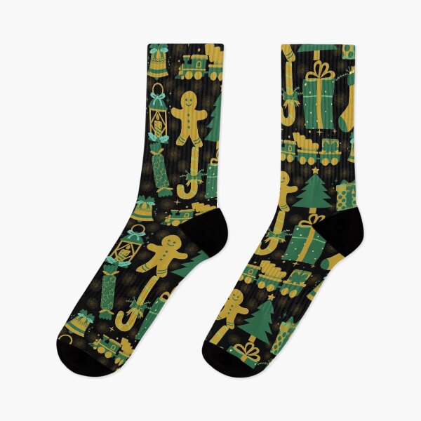 Item preview, Christmas Patterns green and gold designed and sold by mpandam.