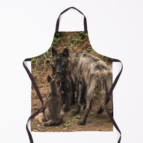Item preview, Black Wolf With Pups designed and sold by WolvesOnly.