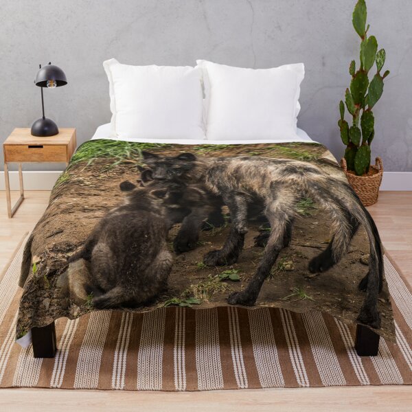 Item preview, Black Wolf With Pups designed and sold by WolvesOnly.