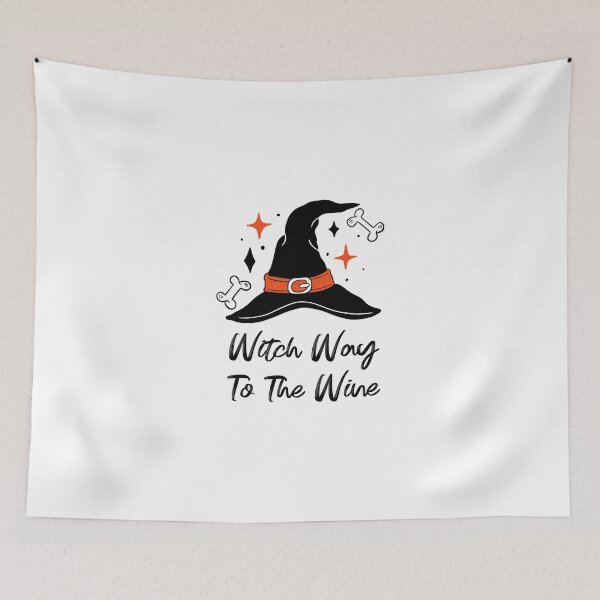 Item preview, Witch Way to the Wine - Halloween Quote  designed and sold by GoldenDov.