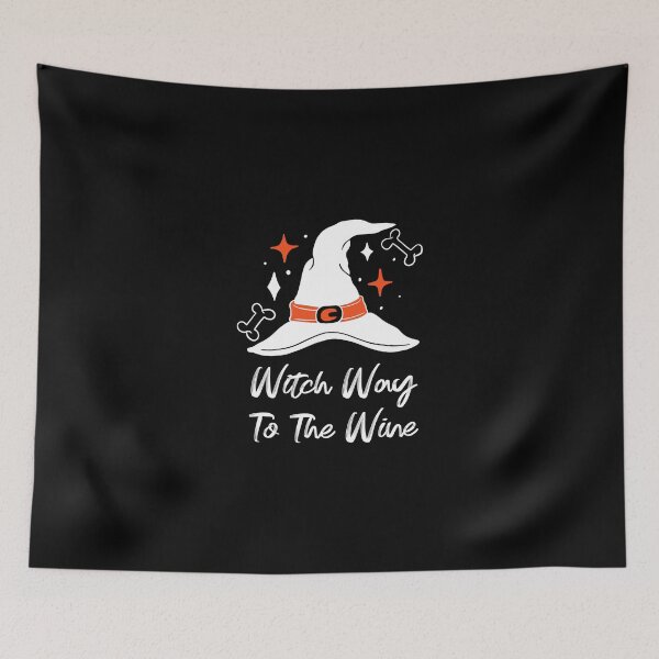 Item preview, Witch Way to the Wine - Halloween Quote  designed and sold by GoldenDov.