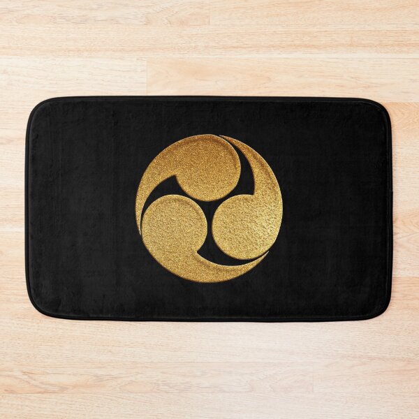 Item preview, Hidari Mitsu Tomoe Kamon in Gold Seal  designed and sold by Takeda-art.