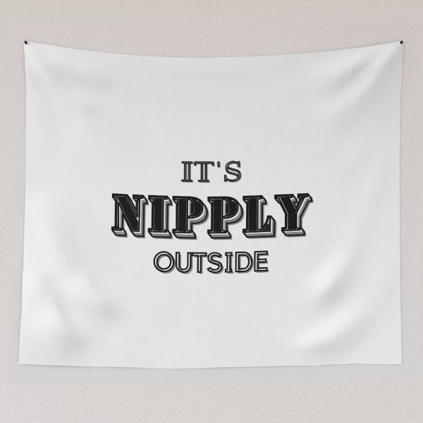 Item preview, It's Nipply Outside - Black designed and sold by burnettshirts.