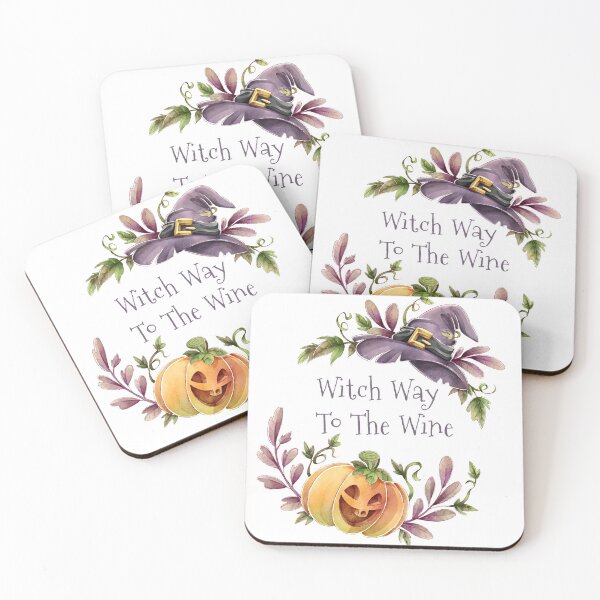 Item preview, Witch Way to the Wine - Halloween Quote  designed and sold by GoldenDov.