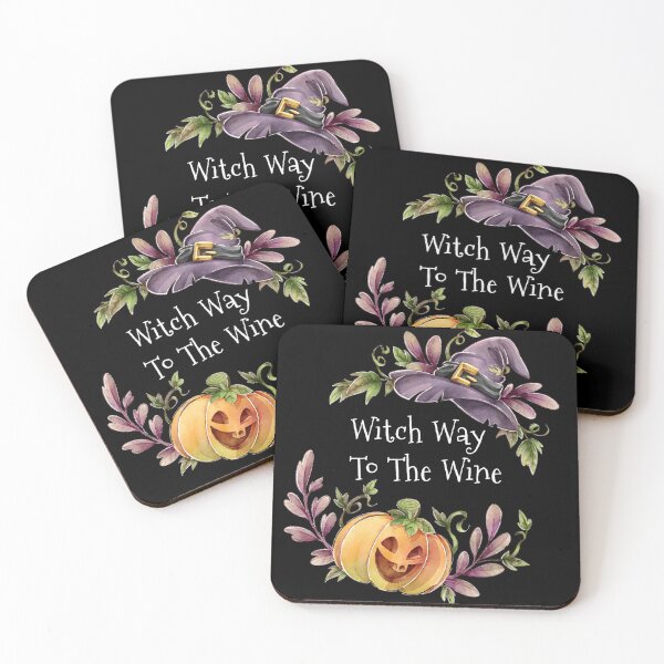 Item preview, Witch Way to the Wine - Halloween Quote  designed and sold by GoldenDov.