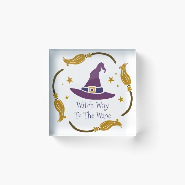 Item preview, Witch Way to the Wine - Halloween Quote  designed and sold by GoldenDov.