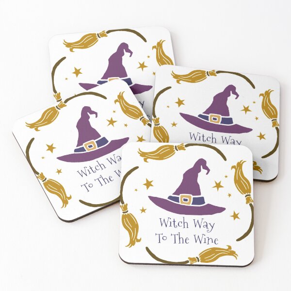 Item preview, Witch Way to the Wine - Halloween Quote  designed and sold by GoldenDov.