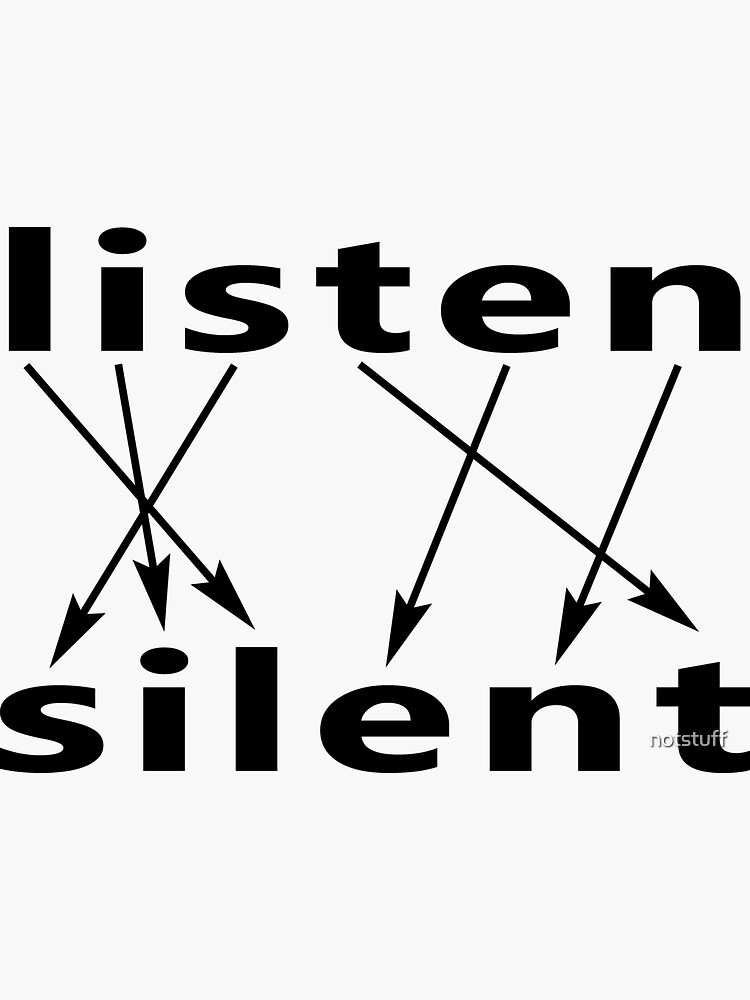 Listen Equals Silent - To Hear, You Must Be Quiet by notstuff