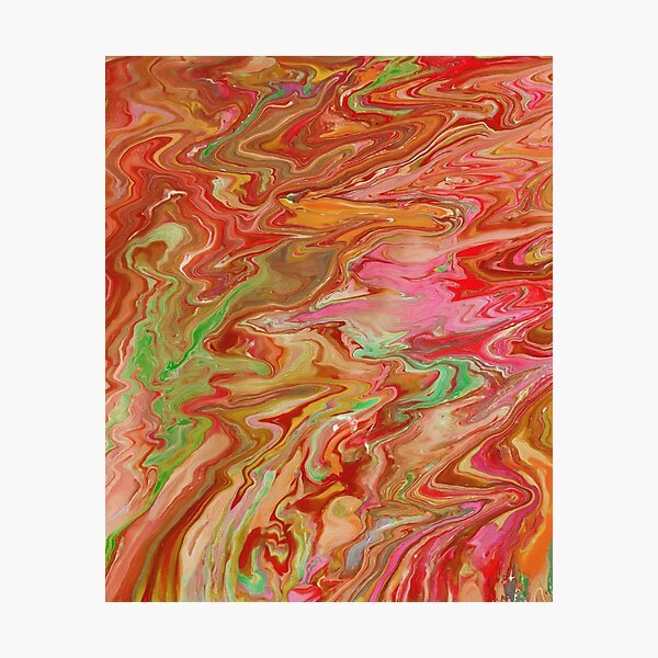 "Highway Child" Acrylic Pour Photographic Print