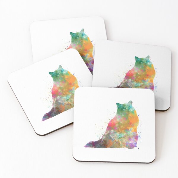 Item preview, Turkish Angora cat in watercolor designed and sold by paulrommer.