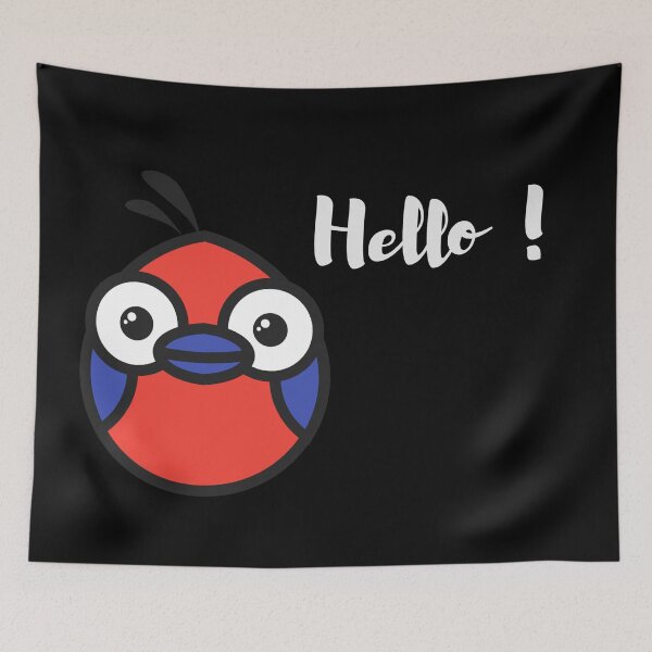 Item preview, Hello ! (parrot design) designed and sold by Nesro34.