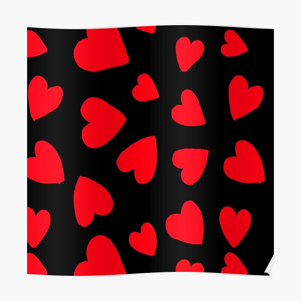 Hearts Pattern Poster