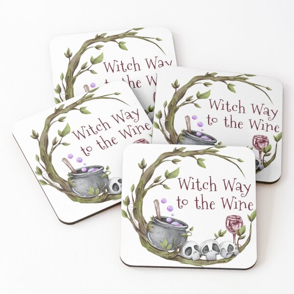 Item preview, Witch Way to the Wine - Halloween Quote  designed and sold by GoldenDov.
