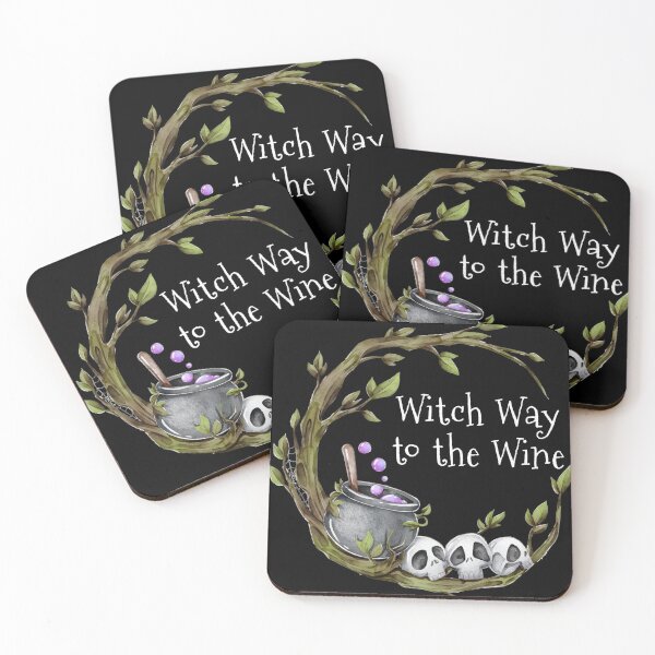 Item preview, Witch Way to the Wine - Halloween Quote  designed and sold by GoldenDov.